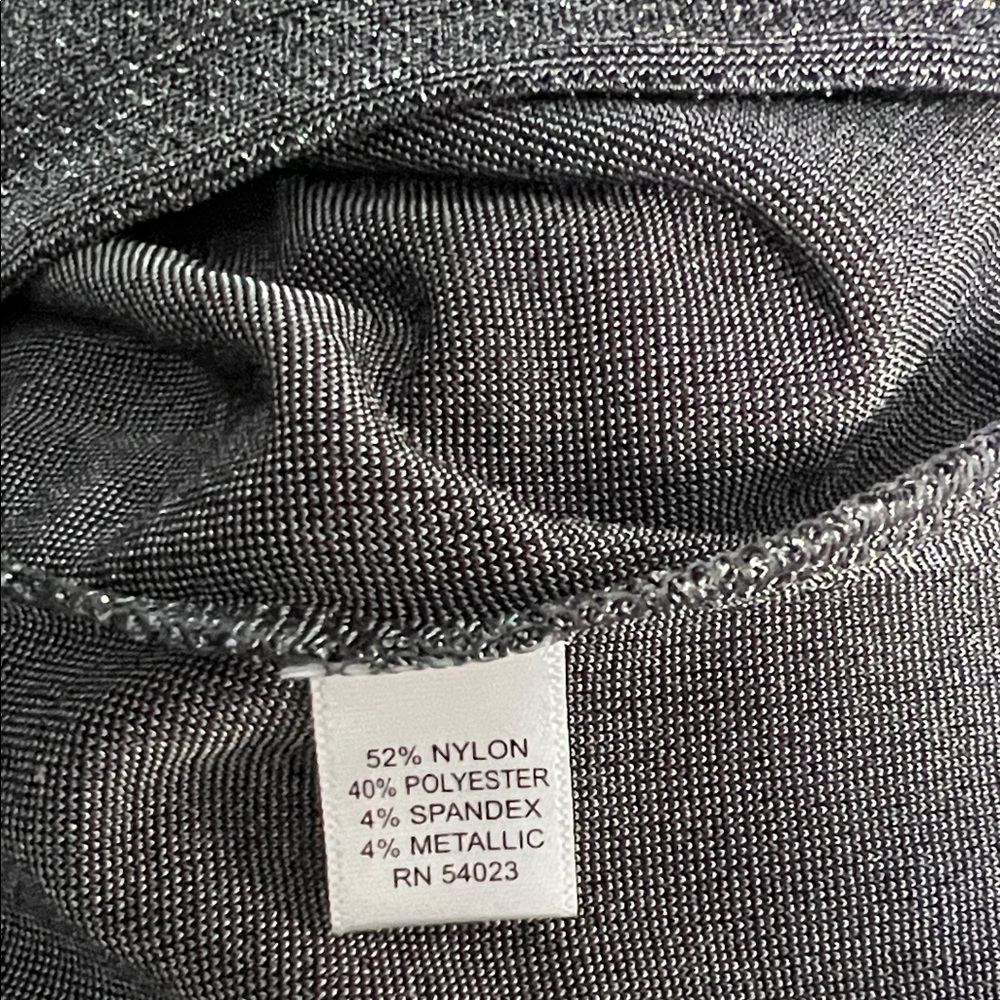 Banana Republic Long Sleeve Shimmery Metallic Gray Knit Top - size M - Picture 5 of 7
